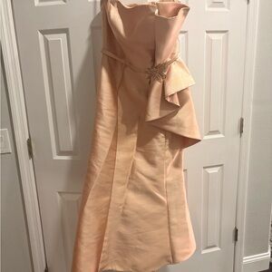 Elegant Strapless Peach Gown